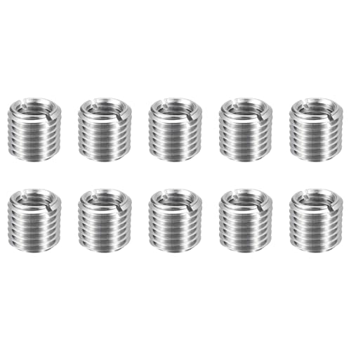 HARFINGTON 10pcs Thread Repair Inserts M16 x 2 Male to M12 x 1.75 Female Thread 15mm Long Stainless Steel Reducing Nuts Metric Self Tapping Sleeves Threaded Reducer Industrial Fasteners