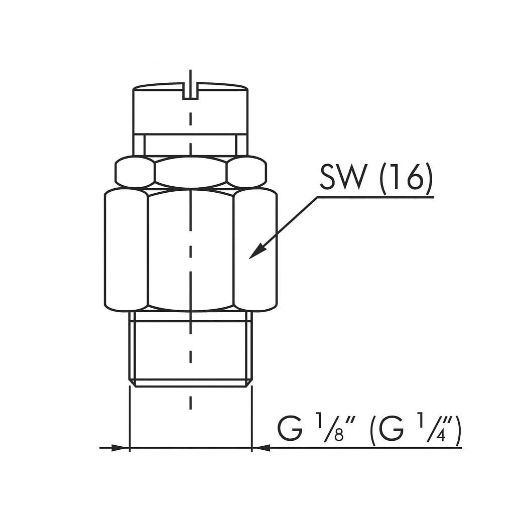 Valvola di sicurezza regolabile 0,5–60 bar G 1/8" G 1/4" Ottone valvola di sovrapressione compressore