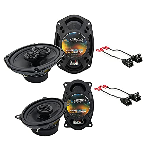 Harmony Audio R46 R69 Factory Speaker Replacement Upgrade Package Compatible with Chevy Malibu Classic 2004 2005