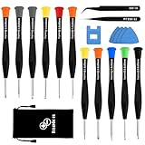 11 Kit de Herramienta de Precisión Magnética Juego de Destornilladores de Philips, Destornillador de gafas para IPhone, Reloj, Joyería, Lentes, Reparación de PC