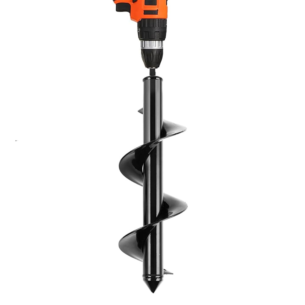 Heavy-Duty Garden Auger Drill Bit – 3.14" x 9.84" Spiral Hole Digger for Planting Bulbs, Shrubs & Soil Mixing – Fits 3/8" Cordless Drill – Tough Soil Drill Bit for Gardeners & Landscapers