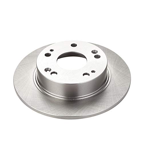Image of TRQ Rear Brake Pad and Rotor Set Ceramic Solid Rotors Calipers | For 2004-2008 Acura TSX 2003-2007 Honda Accord