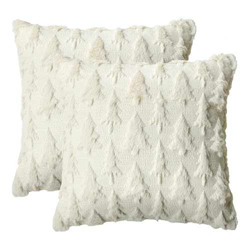 Artoid Mode Künstliche Pelz Beige Weihnachtsbäume Weihnachten...