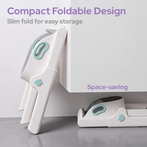 Image of lalalark Potty Training Seat, 2-in-1 Toddler Toilet Seat with Steps, Upgrade Potty Step Stool for Toddler with Anti-Slip Pad Step Stool, Extended Splash Guard, Foldable Potty Ladder Boys Girls, Green