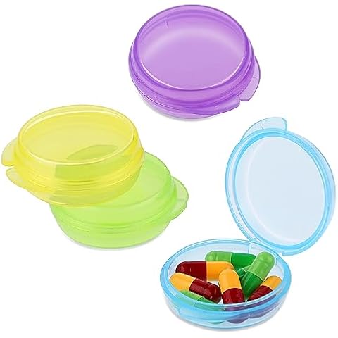 WLLHYF Cute Mini Pill Organiser - 4 Pack Cover