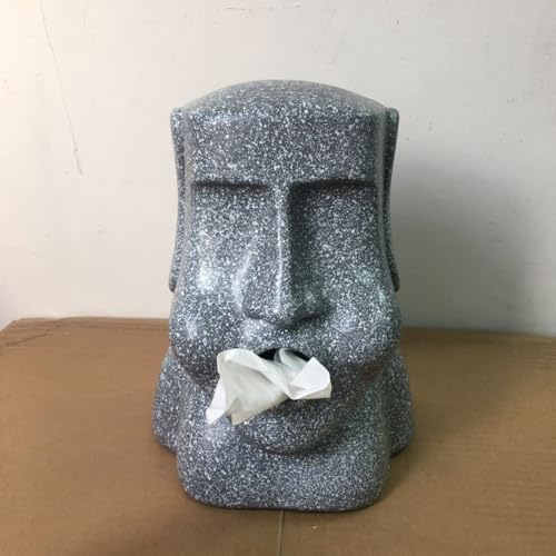 Boîte à mouchoirs Moai en résine stable et créative KICHOUSE - 7