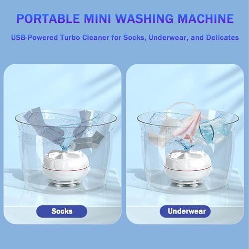 Mini portable USB Washing Machine | Sink Washing Machine Ultrasonic Turbo Washer for Clothes and Dishes. Perfect for Travel, Business, Camping, Home, College, RV, and Apartments - Image 3