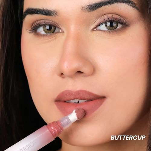 Image of LAMIOR Blurry Fudgy Lip Tint - Combo of 3, Shade - Triple Treat | Ultra Velvety Matte | Transfer Proof & Hydrating Formula | Long-Lasting Lip Tint with Cushion Applicator | Vegan & Cruelty-Free