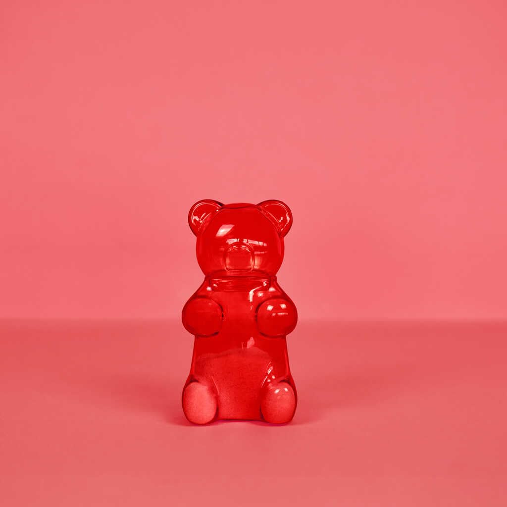 Balvi Sucrier Yummy Bear Couleur Rouge en Forme de Bonbon Ourson Verre 250 ML
