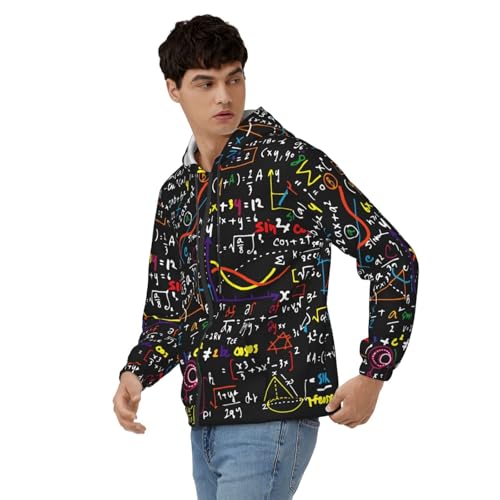 Sweat à capuche mathématique pour homme pull d'automne décontracté