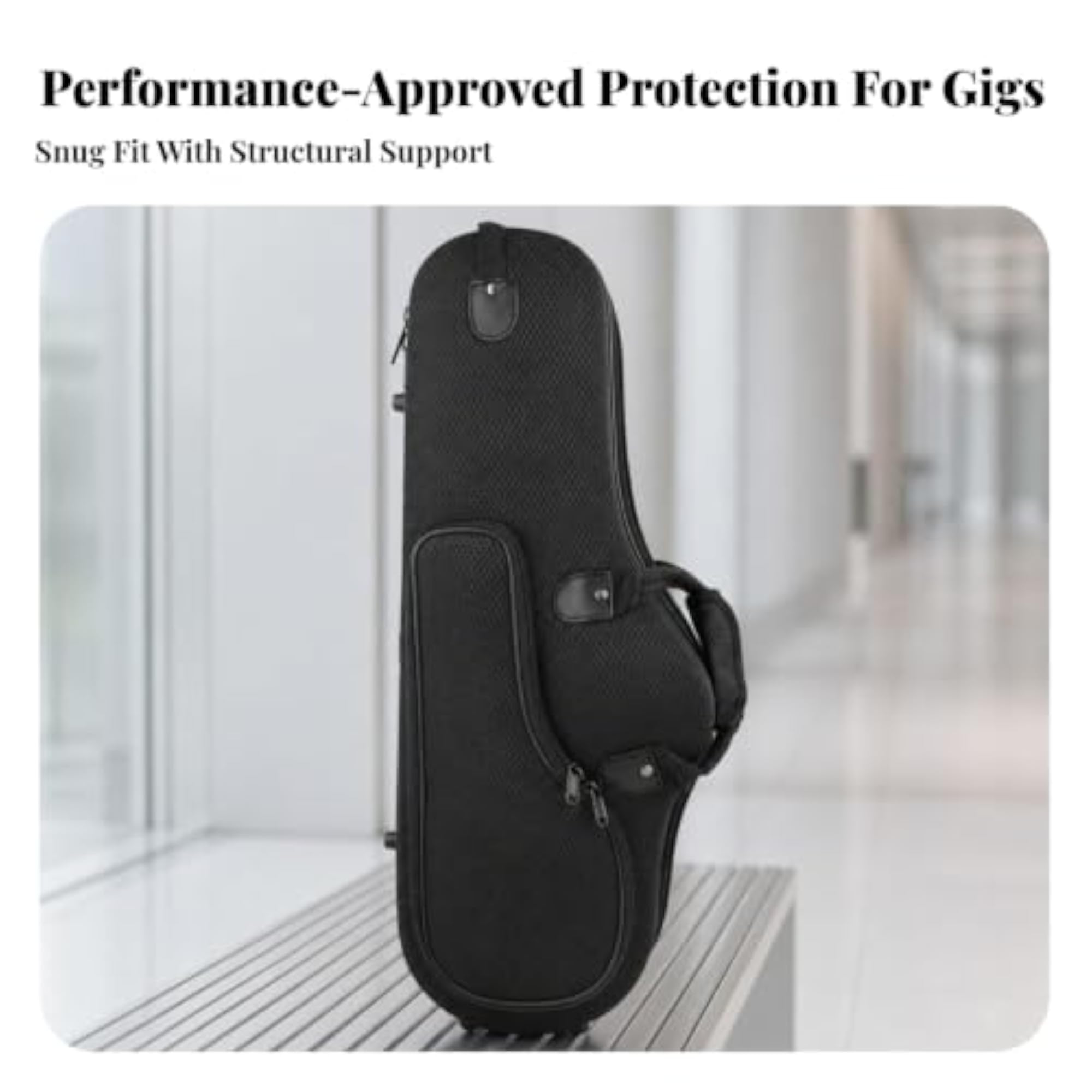 Sturdy Saxophone Case with Backpack Straps