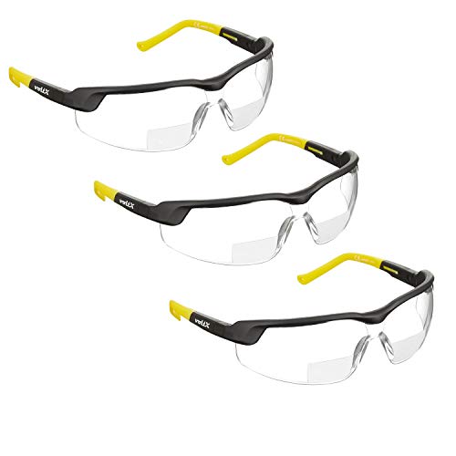 voltX 3 x GT Adjustable  (2020 Model) Gafas de Seguridad de Lectura bifocales adjustables, (Transparente dioptria +2.0) Certificado CE EN166FT, Revestimiento antiempañamiento, Lentes UV 400