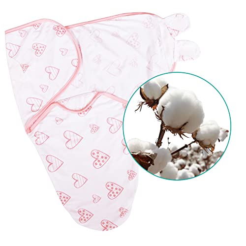 Image of Biloban Baby Swaddles 0-3 Months for Girls, Baby Swaddle | Newborn Swaddle, Cotton Swaddle Blanket, Newborn Essentials, Lovely Pink Print, 4 Pack