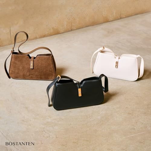 Image of BOSTANTEN Shoulder Bag for Women, Casual Shoulder Purse Vegan Leather Chic Hobo Handbag with Adjustable Strap for Work Travel
