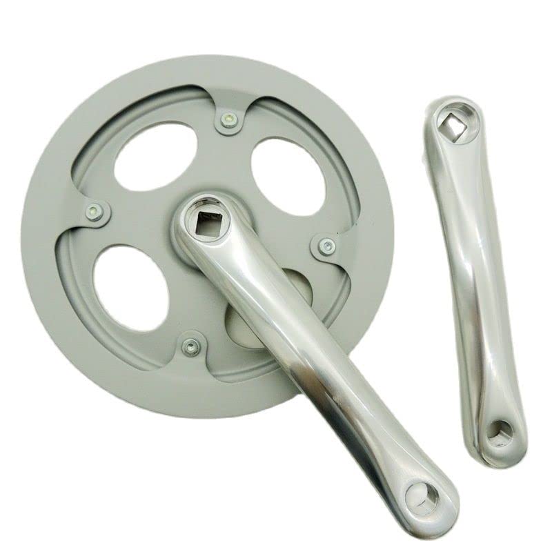 Guarnitura MTB 44T 160mm Pieghevole Bicycle Grulenkset in Lega di Alluminio in Lega di Alluminio Foro Quadrato Argento Doppio pignone Guarnitura