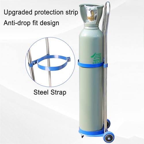 Soporte Móvil para Bombonas De Gas con Tira Protectora De Acero Y Ruedas para Bombonas De Gas De 10/15 L, Carro para Bombonas De Nitrógeno para Facilitar El Transporte..B Style