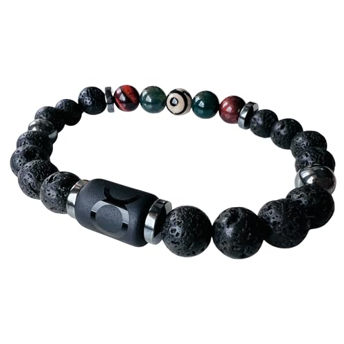 TEJO Pulsera del Zodiaco para Hombre con Piedras Naturales