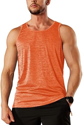 TACVASEN Men's Tank Tops Quick Dry Sleeveless Workout Muscle Shirt Athletic Bodybuilding Gym Performance Tee Shirts