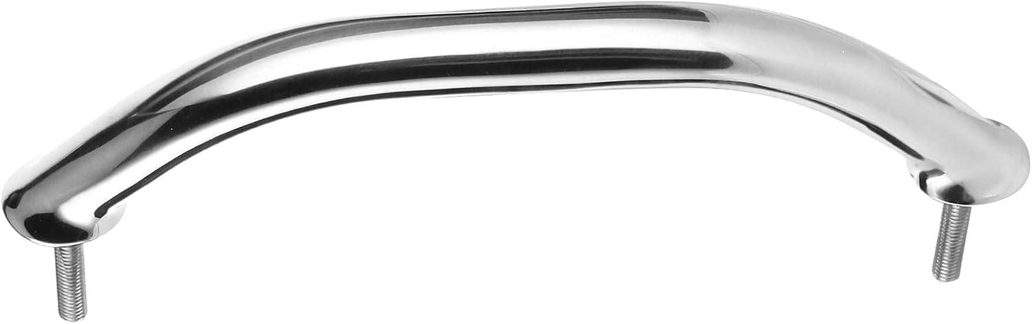 Aramox Boot Hardware Handlauf Griff, Edelstahl Marine Boot Griff Tür Haltegriff Silber für Bootsluke Yacht Badezimmer (300mm)