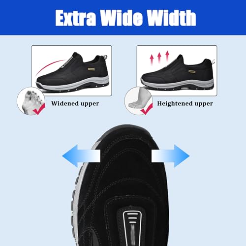 Zapatillas ortopédicas de hombre con espuma viscoelástica para senderismo 4