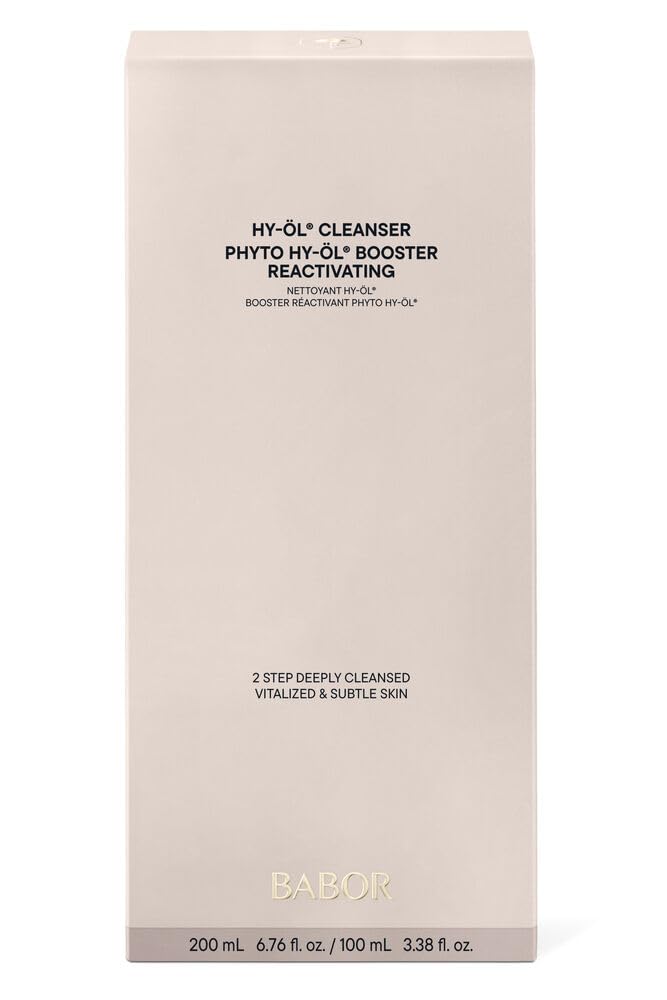 BABOR CLEANSING Set HY-ÖL und Phyto Reactivating, Reinigungs-Duo, für müde Haut, porentiefe Reinigung, mit Öl und Kräuterextrakt, 2 Teile