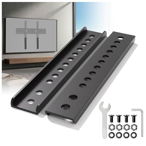 TV Mount Extension Brackets Vertical VESA Mount Extender Designed for Low VESA Pattern TVs VESA Extension Bracket Fits TV Ceiling Mounts Adjustable Extender Plate Brackets 2 PCS Black