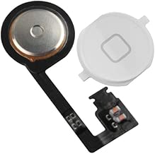 BisLinks Replacement for iPhone 4S Home Button with Flex Cable Assembly Replacement Part White New - coolthings.us