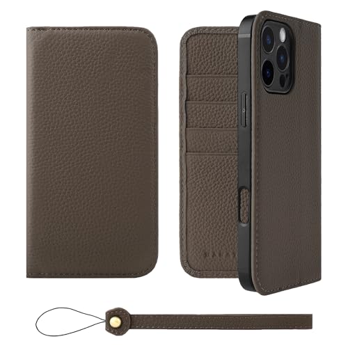 HANATORA for iPhone 16ProMax �P�[�X �蒠�^ �{�v �X�}�z�P�[�X �X�}�z �X�^���h �X�g���b�v �t�� �V�������N�J�[�t���U�[ �x���g�Ȃ� �}�O�l�b�g�Ȃ� �g�[�v H0XA-16ProMax-Taupe �M�t�g �a���� ���� �j��