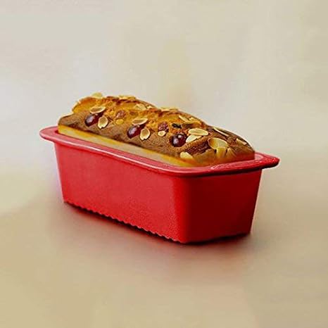 PINDIA 1Pc Silicone Rectangular Non-Stick Bread Loaf Cake Bakeware Mould Baking Pan - Random Color
