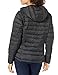 Amazon Essentials Women's Lightweight Long-Sleeve Full-Zip Water-Resistant Packable Hooded Puffer Jacket, Black, Large