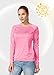 baleaf Women's Long Sleeve Shirts UPF 50+ Sun Protection SPF Quick Dry Lightweight T-Shirt Outdoor Hiking Runing Fishing Pink Size M