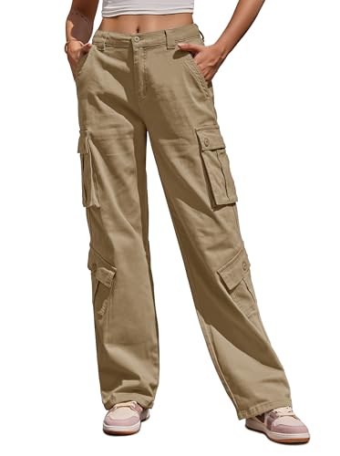 ZMPSIISA Women Pants High Waisted Cargo...