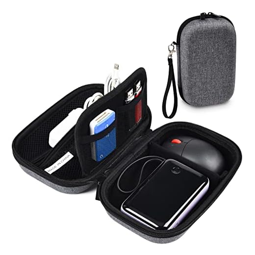 Travel Organizer External Hard Drive Case Bag for Western Digital WD Elements My Passport/ Toshiba Canvio/ Seagate Portable/SanDisk Maxone Samsung External Hard Drive HDD, Space Grey