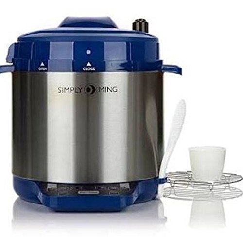 Simply Ming Tsai Premiere Gourmet Pressure Cooker with Technolon Plus ~Blue