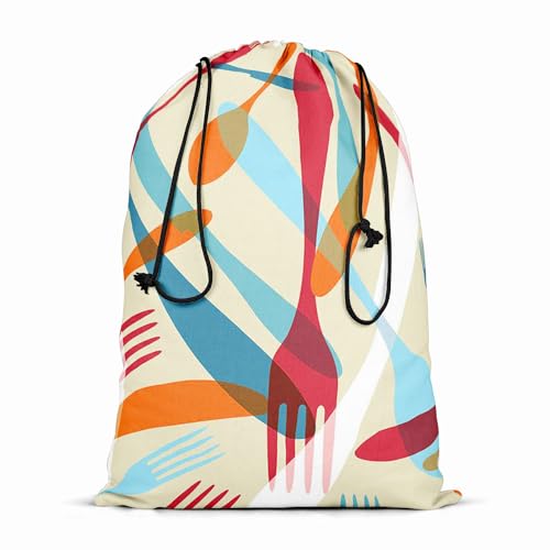 Image of ArtzFolio Knife & Spoon | Reusable Sack Bag | Bag for Gym, Storage, Vegetable & Travel