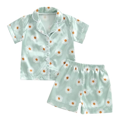 Fyclemt Toddler Baby Girl Silk Pajamas Set