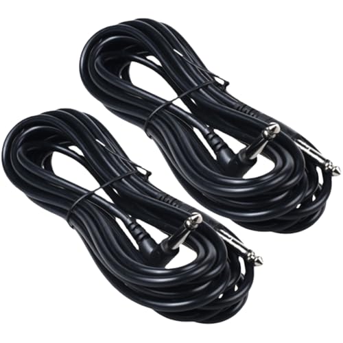 PRETYZOOM Guitar Audio Cable Black Copper for Electric Guitar, 2pcs