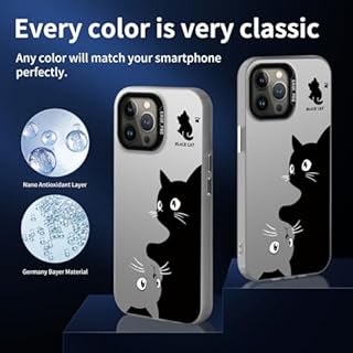 YUXING Cover per Xiaomi Redmi Note 15 5G Custodia Cellulare Sottile Antiurto con Fiore Animale Doodle Disegno Modello Arte Nero Bumper Slim Case, Cat