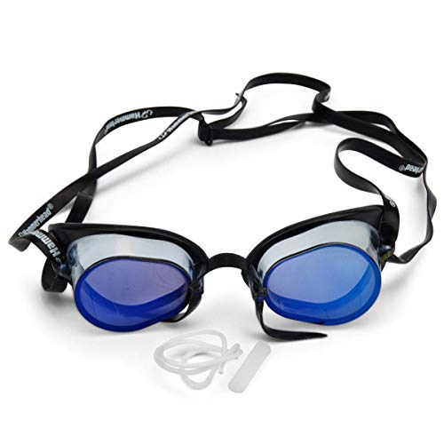 Hammerhead Swedish Pro Mirror , Óculos de Natação, Unissex Adulto, Espelhado Revo Azul/Preto, Único