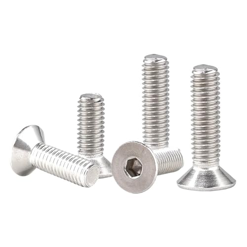 六角皿頭ネジ M1.6 - M4 M5 M6 M8 M10 304 ステンレススチール 六角穴付き皿頭ネジ 2-100個(60mm,M10 (2pcs))
