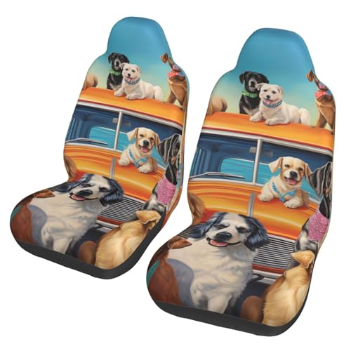Housse de siège avant de voiture lavable pour vos sorties d'été avec votre chien