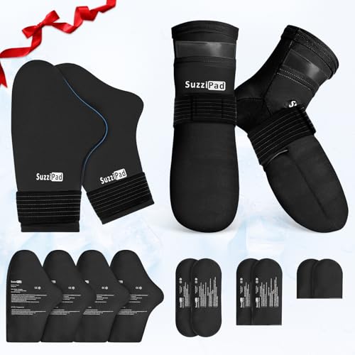 SuzziPad Cold Gloves and Socks for Chemotherapy Chemo Ice Packs for Hands and Feet Cooling Care Package for Women and Men S/M