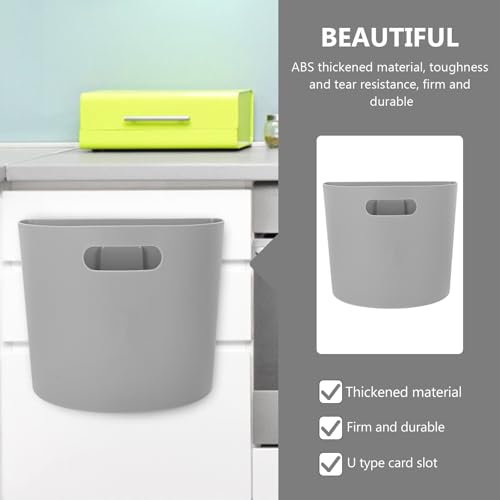 Caneca de basura pequeña gris para pared SOLUSTRE miniatura 5