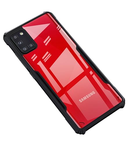 Image of Zapcase Back Case Cover for Samsung A31 | Compatible for Samsung A31 Back Case Cover | 360 Degree Back Cover Case | Clear Case with Camera Protection | (TPU + PC | Matte Black)
