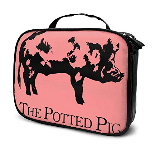 Preisvergleich Produktbild The Potted Pig Sparschwein Kosmetiktasche Kulturbeutel, Artist Makeup Organizer Professionelle tragbare Aufbewahrungstasche Reise Zug Koffer mit Griff oben