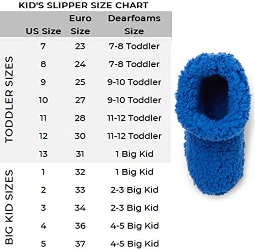 Dearfoams Kids Tate Washable Fuzzy Bootie Slipper, Olympic Blue, US 9-10 Unisex Toddler | Image 4