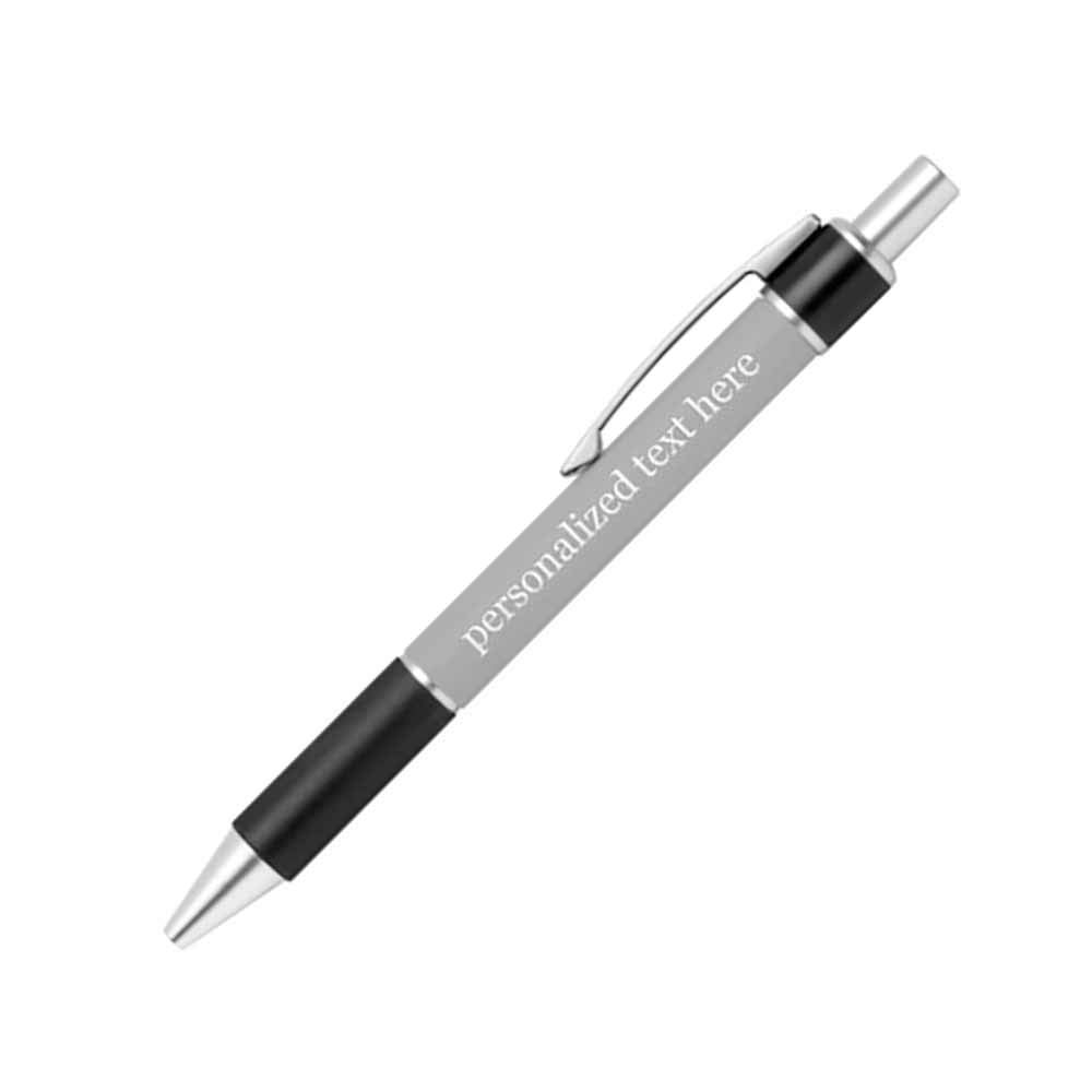 Personalized Pen - Custom Name or Message - Colors or Prints - Stationery Gift Office Business School Supplies (GRAY)