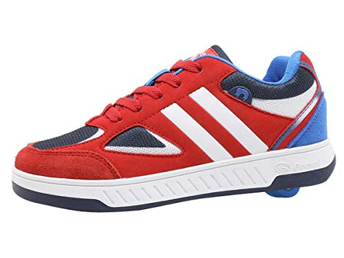 Beppi Roller Sneakers for Girls & Boys –Skate Shoes with Wheels Red, Size 13