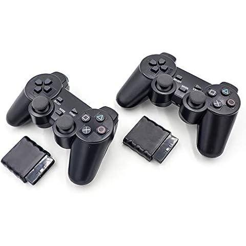 2pcs Wireless RF Vibration Game Controller Gamepad For Playstation 2 PS2 Cover