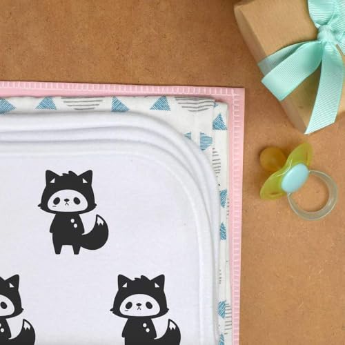 Azeeda 'Simple Raccoon Standing' Baby Burp/Wash Cloth (BC00029586)3